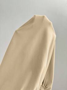 Rafferiza Camiseta con cuello alto fruncido - Albaricoque - Ver 6