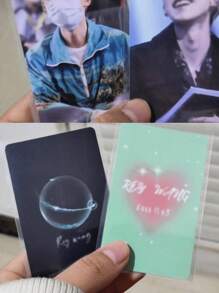 50pcs/100pcs Clear Card Cover, Simple And Portable Cardholder For Office Staff And Students Back To School Fall Decor,Christmas Decorations Halloween Decor Living Room Decor Wall Decor, Bedroom Curtains, Key Holder Storage Containers Storage Box - Clear - View 5