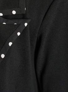 SHEIN Clasi Plus Size Women Elegant Patchwork Blazer Jacket Women Blazers Dress Jacket Women Blazers In Fall/Winter - Black - View 3