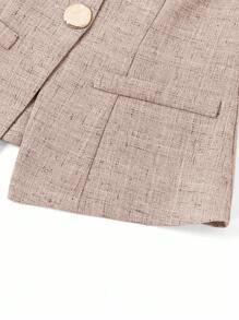 Ellevyn Conjunto de chaleco, pantalones y camisa de negocios informales de moda de verano para tallas grandes - Rosa - Ver 3