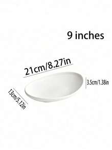 Cirelle Đĩa gốm sứ sâu hình bầu dục, Đĩa đựng cá trắng cao cấp, Đĩa đựng rau hình quả trứng thanh lịch, Đĩa đựng cơm, Đĩa đựng tráng miệng, Đĩa hấp, Bát đựng súp cho nhà bếp và bàn ăn | Bộ đồ ăn tối, Đĩa, Đĩa, Đĩa gốm, Đĩa trắng, Đĩa ăn tối - Nhiều màu - Xem 3