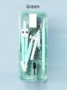9 Pieces/Set Of School Supplies Including A Compass, Ruler, And Mathematical Drawing Tools, Suitable For Students.