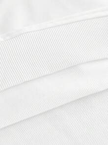Manfinity VCAY Bộ 2 quần nỉ và áo nỉ có dây rút thường ngày dành cho nam, bộ đồ thường ngày xuân/thu dành cho nam, bộ đồ 2 màu đen trắng dành cho nam, bộ đồ thể thao nam, bộ đồ họa tiết dành cho nam, dành cho mùa thu đông - trắng - Xem 5