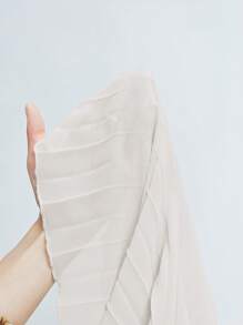 Maija 女款黑色雪纺百褶裙，优雅都市时尚，二合一设计，TR雪纺百褶细节，A字迷你短裙，时尚百搭，2025秋季商务休闲女装，办公室装，低调老钱风，轻松气质，高端都市通勤，杂志主编同款，都市社交度假派对装，魅力十足，低调耐看的基础款，百搭不挑人，街头时尚穿搭，咖啡店休闲装 - 杏色 - 查看 7