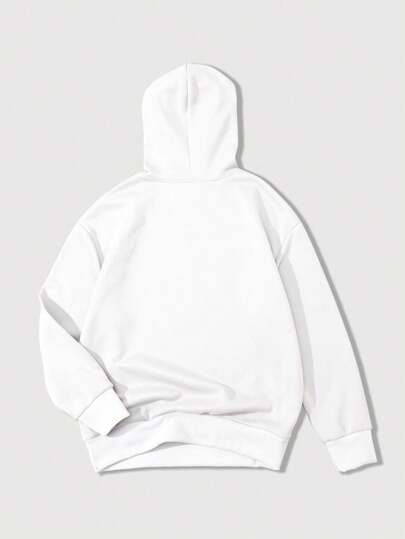 Astro Boy X ROMWE Men's Loose Cropped Hoodie, Retro Street Style