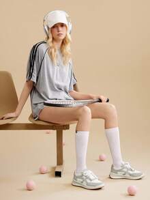 CUCCOO EASI 女士2025新款平底休闲运动鞋，轻便舒适防滑透气耐穿 - 灰色 - 查看 3