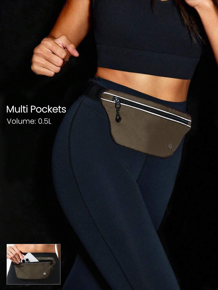 Bolsa de Cintura Slim para Corrida de 0,5L, Bolsa para Celular para Ciclismo e Academia