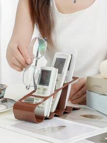 SHEIN 1 件空调遥控器支架桌面电视遥控器收纳盒适用于学校、办公室、家庭、旅行、包、整理器、存储 - 彩色 - 查看 2