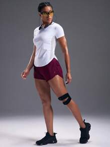 Powerista 透气柔软运动T恤紧身衣健身房女士衬衫 - 白色 - 查看 7