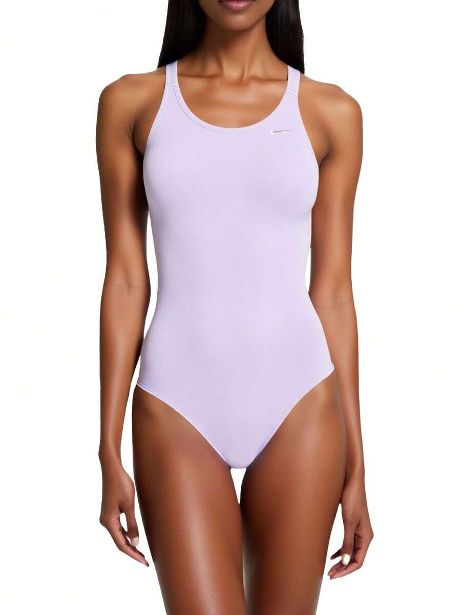 Nike Women's Casual Outdoor Fashionable Minimalist Open Back Wide Strap One-Piece - Purple - View 1