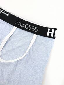 SHEIN 男士字母提花镂空性感内裤 - 淺藍色 - 查看 7