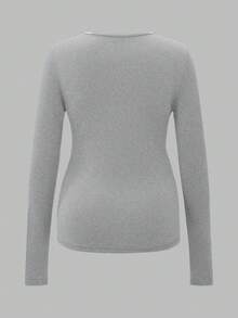 Modmama 孕妇圆领长袖哺乳上衣 - 黑色 - 查看 13