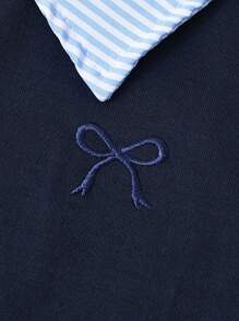 Sparklyn 青少年女孩韩式时尚休闲套装，包括 Polo 领运动衫 + 荷叶边迷你裙，新装，返校服装