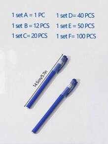 Gel Pen Pressed Ballpoint Pen Blue Gel Pen Fine Point, Retractable Gel Ink Rollerball Pens For Smooth Writing - Blue - View 2