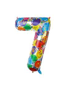 1pc Number Shape Aluminum Decorative Balloon, Creative For Party Decoration - Multicolor - View 10