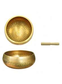 颂钵套装 - 3 英寸手工制作的冥想钵，适用于瑜伽、声音疗愈、脉轮平衡和正念练习 - 包含木槌，无盒子或袋子 - 彩色 - 查看 16