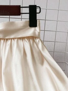 GlowEve 女士纯色腰部打结长款优雅半身裙