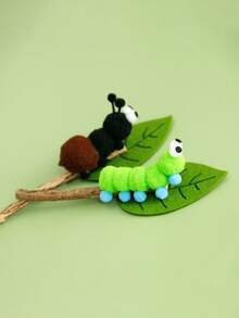 PETSIN 1 Peça Brinquedo de Catnip de Madeira, Lagarta, Formiga, Formato Fofo de Homem de Madeira, Autoentreterimento para Gatos, Boneca de Limpeza Oral, Bastão de Moagem de Catnip de Madeira para Filhotes de Gato, Brinquedo para Animais de Estimação - Multicolorido - Visão 3