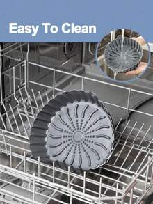 SHEIN Basic living 1 miếng đệm silicon nồi chiên không khí chống dính - Màu xám đen - Xem 4