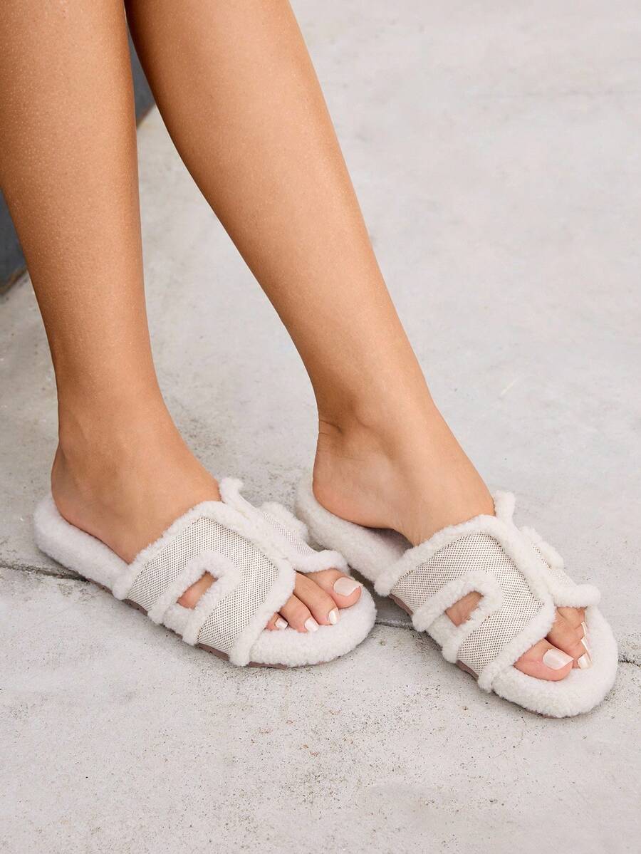 HighSole 女士时尚百搭平底凉鞋,夏季新风格 - 米色 - 查看 1
