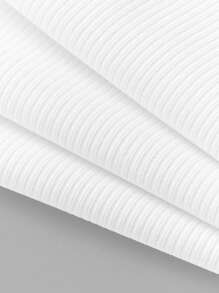 Maija 女士白色侧开衩钩环春季都市休闲时尚百搭柔软舒适修身钩环设计圆领无袖背心街头风女装音乐会女装度假女装端庄 - 白色 - 查看 10