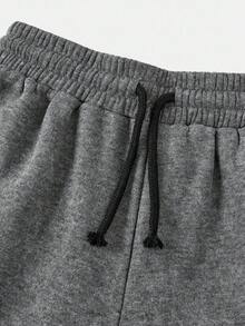 SHEIN 2pcs/Set Tween Girl Street Casual Tight Asymmetrical Hem U-Neck Long Sleeve Rhinestone Decor T-Shirt And Vintage Minimalist Casual Pants Outfit - Black - View 5