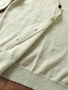 Teenager (Male) Solid Color Minimalist Casual Cardigan Kids Cardigan Kids Sweater V Neck Cardigan Girls Cardigan Sweater Sage Green Cardigan Button Down Cardigan V Neck Cardigan Kids Knit Cardigan Kids Sage Green Cardigan Kids Fall Winter Knit Sweater Sweater For Tweens Sweaters For Teen Boys