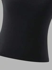 Sparklyn 3 件套 Tween Girl 黑色细肩带，柔软面料，简约时尚风格，适合外套或分层穿着，适合日常场合，展现甜美优雅 - 黑色 - 查看 3