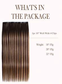 Seamless Clip Ins Volumizer 55g 1pc TP4/27# 100% HQ Cuticle Aligne Remy Human Hair Seamless PU Clip Ins Extensions Hair Extensions - S4/27 - View 3