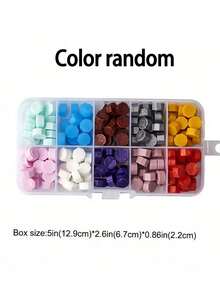 Multi-Color Sealing Wax Beads - Assorted Random Colors In Box, For Kids Octagonal Seal Stamps & DIY Crafts