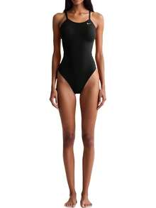 Nike Đồ bơi một mảnh hở lưng hở lưng cho nữ - màu đen - Xem 3