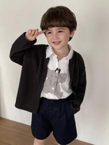 DAZY Chemise décontractée ample à imprimé dessin animé pour tout-petits garçons, automne