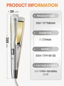 SHEGLAM HAIR Sleek Chic Twist Kiss Flat Iron,Negative Ion 2-In-1 Straight Hair Curler,10-Minute Fast Curling,PTC Fast Constant Temperature Heating,5-Speed Temperature Control,Digital Screen Display,Intelligent Memory,No Need For Adjustment,Strong Grip,Easy Styling Suitable For All Hair Types - US Plug Makeup Holiday Accerssories Pink Comb Autumn - Yellow - View 11