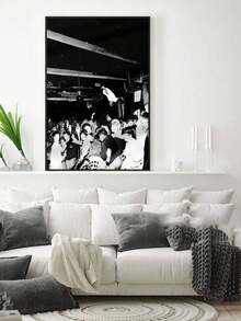 1 件专辑封面海报、帆布印刷海报、说唱歌手海报、时尚墙面艺术、音乐迷收藏、墙面艺术、现代墙面装饰、卧室客厅浴室办公室家居装饰、无框架 - 黑色 - 查看 4