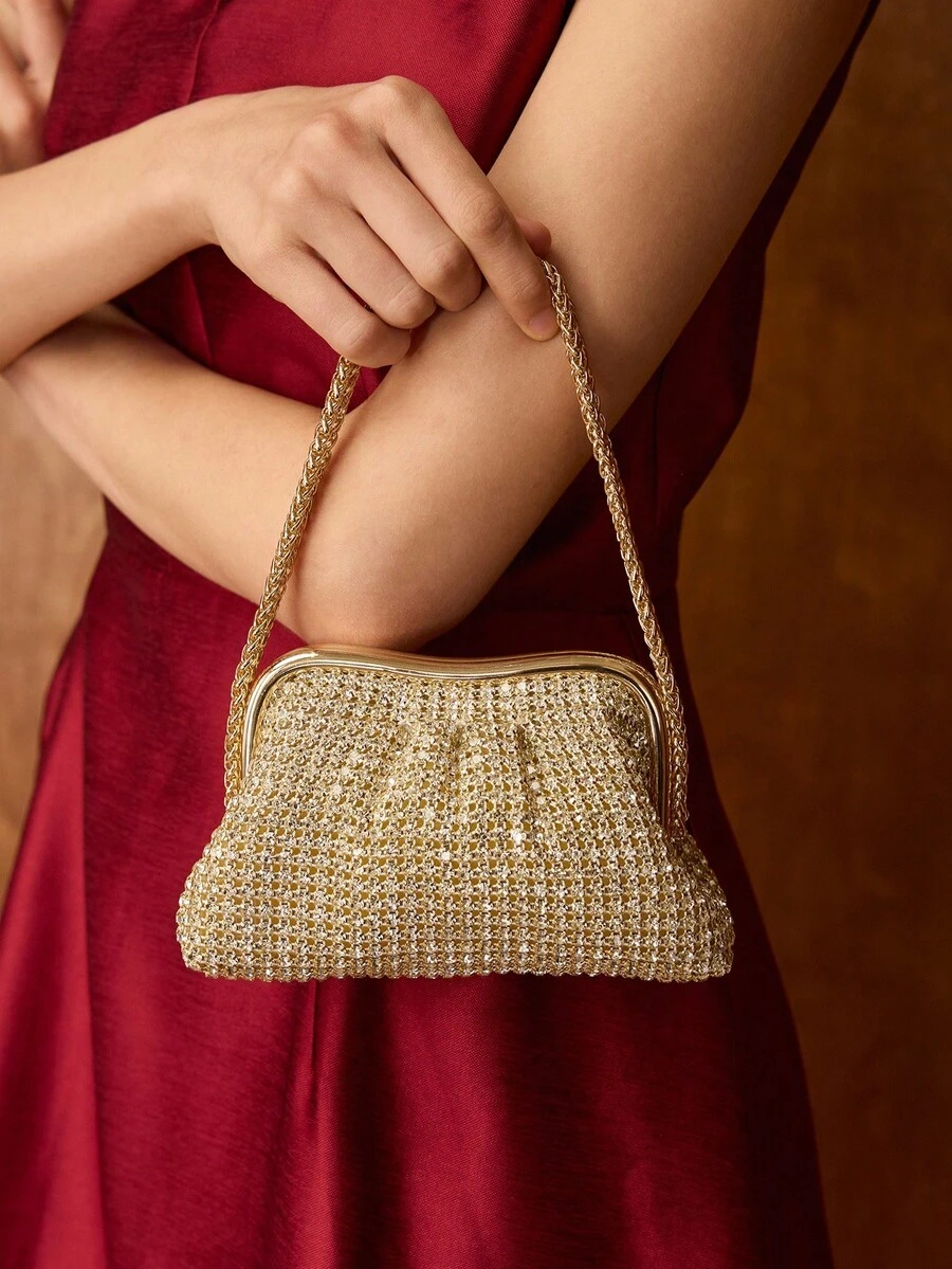 MOTF PREMIUM BRAID KISS LOCK CLUTCHES - Gold - View 1