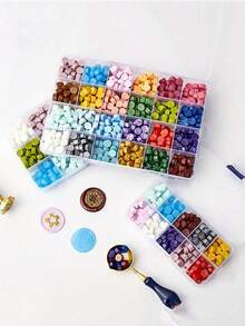 Multi-Color Sealing Wax Beads - Assorted Random Colors In Box, For Kids Octagonal Seal Stamps & DIY Crafts