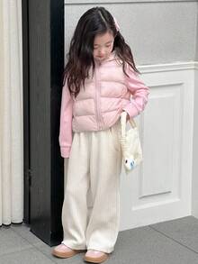 Dazy Kids 少女棉衣、秋季背心 - 粉色 - 查看 2