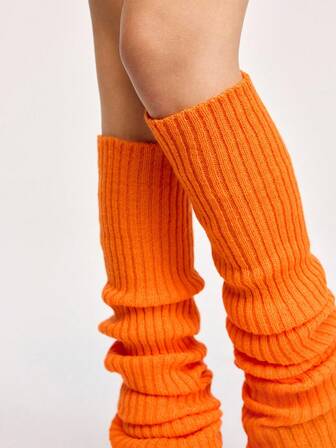 Grunge Punk 1 par de calentadores de piernas extra largos de 90 cm de estilo gótico para mujer, de unicolor con rayas verticales, aptos para todas las estaciones