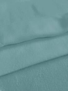 Manfinity Unisex 男士针织休闲宽松长袖卫衣，时尚日常穿着，秋冬季，情侣装 - 青碧色 - 查看 3