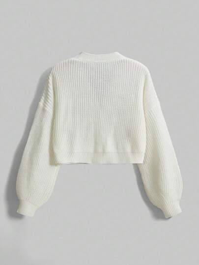 Kawaii Cárdigan con bordado de ciervos lindo para mujer, romántico y casual