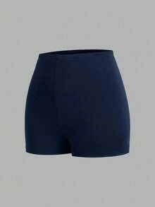 CourtClass 女士休闲纯色短袖运动连衣裙（配短裤）夏季 - 寶藍色 - 查看 7