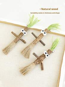 PETSIN 1 Peça Brinquedo de Catnip de Madeira, Lagarta, Formiga, Formato Fofo de Homem de Madeira, Autoentreterimento para Gatos, Boneca de Limpeza Oral, Bastão de Moagem de Catnip de Madeira para Filhotes de Gato, Brinquedo para Animais de Estimação - Multicolorido - Visão 9