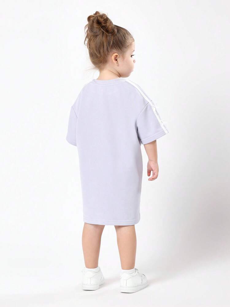 Oversized T-Shirt Dress With Lace Up Sleeves