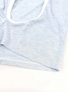 SHEIN 男士字母提花镂空性感内裤 - 淺藍色 - 查看 6