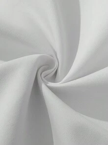 Manfinity EMRG 男士字母印花长袖单排扣休闲牛仔夹克，街头潮流衬衫，工作衬衫，补丁衬衫，男士工作衬衫，动漫纽扣衬衫，秋季 - 白色 - 查看 4