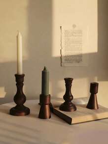 1 Chân nến phong cách Châu Âu màu đồng cổ điển, trang trí chân nến để bàn phòng ngủ/phòng khách, trang trí nhà dân/khách sạn, đạo cụ ăn tối dưới ánh nến, trang trí đám cưới và phụ kiện chụp ảnh quán cà phê quà tặng sinh nhật tốt nghiệp trang trí Halloween, trang trí phòng khách trở lại trường trang trí mùa thu, trang trí Giáng sinh - màu nâu - Xem 7