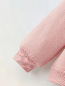 Maija Kids Maija Kids 2件套少女字母印花连帽衫和裤子套装 - 粉色 - 查看 5