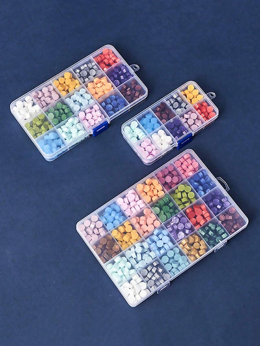 Multi-Color Sealing Wax Beads - Assorted Random Colors In Box, For Kids Octagonal Seal Stamps & DIY Crafts