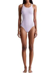 Nike Women's Casual Outdoor Fashionable Minimalist Open Back Wide Strap One-Piece - Purple - View 3