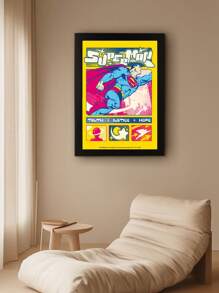 SUPERMAN X SHEIN 装饰海报非常适合家庭、客厅、卧室、办公室、浴室、厨房装饰 - 无框，适合客厅、卧室和餐厅 - 彩色 - 查看 5